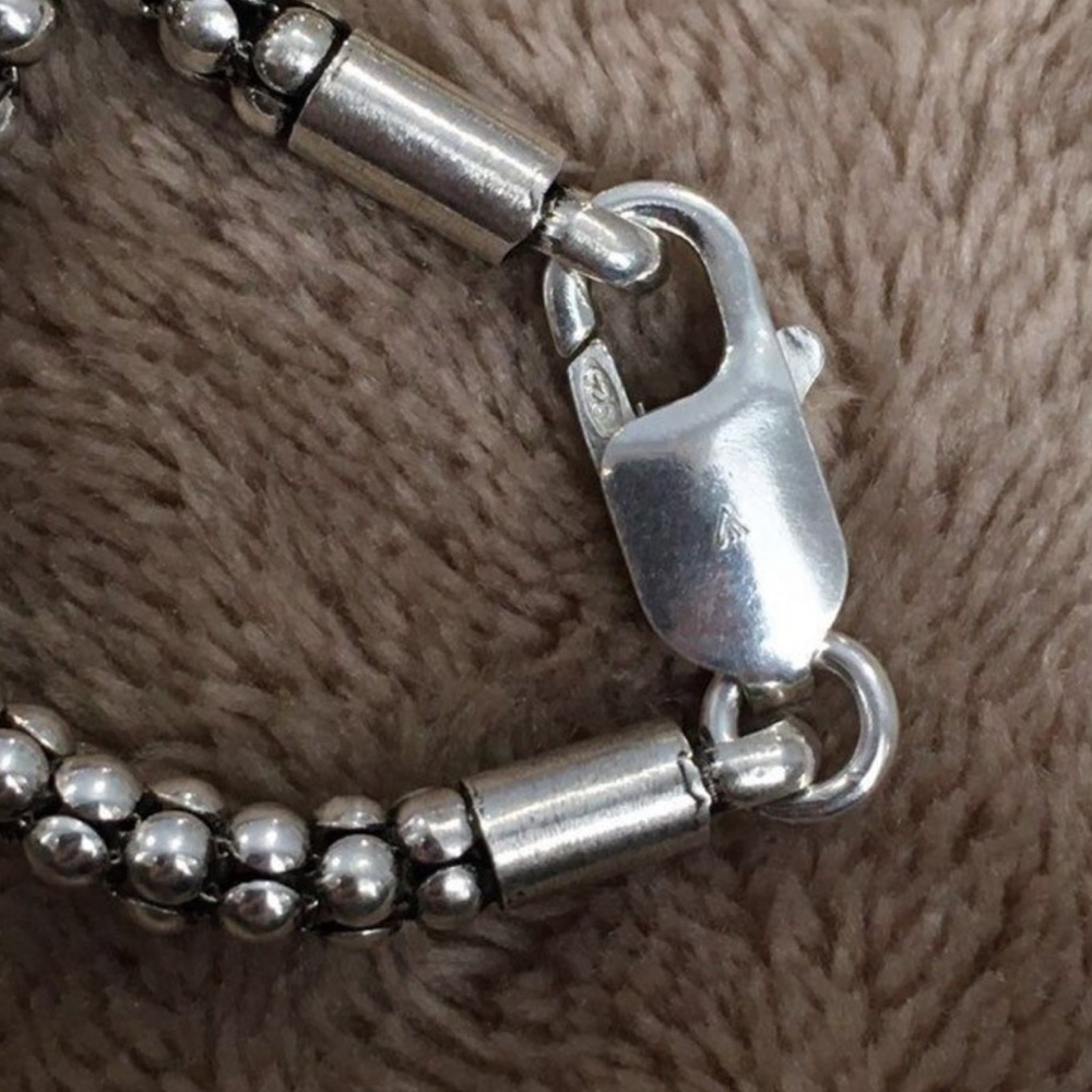 SILPADA Sterling Silver Heart Arrow Spiral Pendant on 
SILPADA Popcorn Chain - Picture 6 of 8